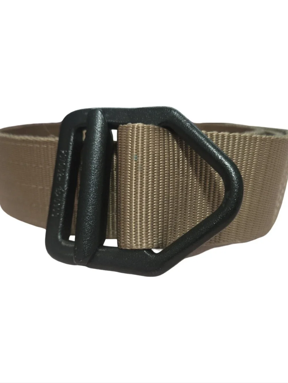 Men's Tactical Webbing Belt with Hook & Loop Closure - Tan